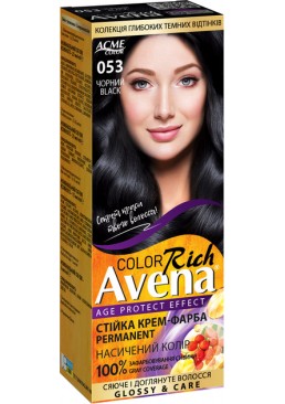 Крем-краска Acme Avena Gloss Color №053 Черный, 133 мл
